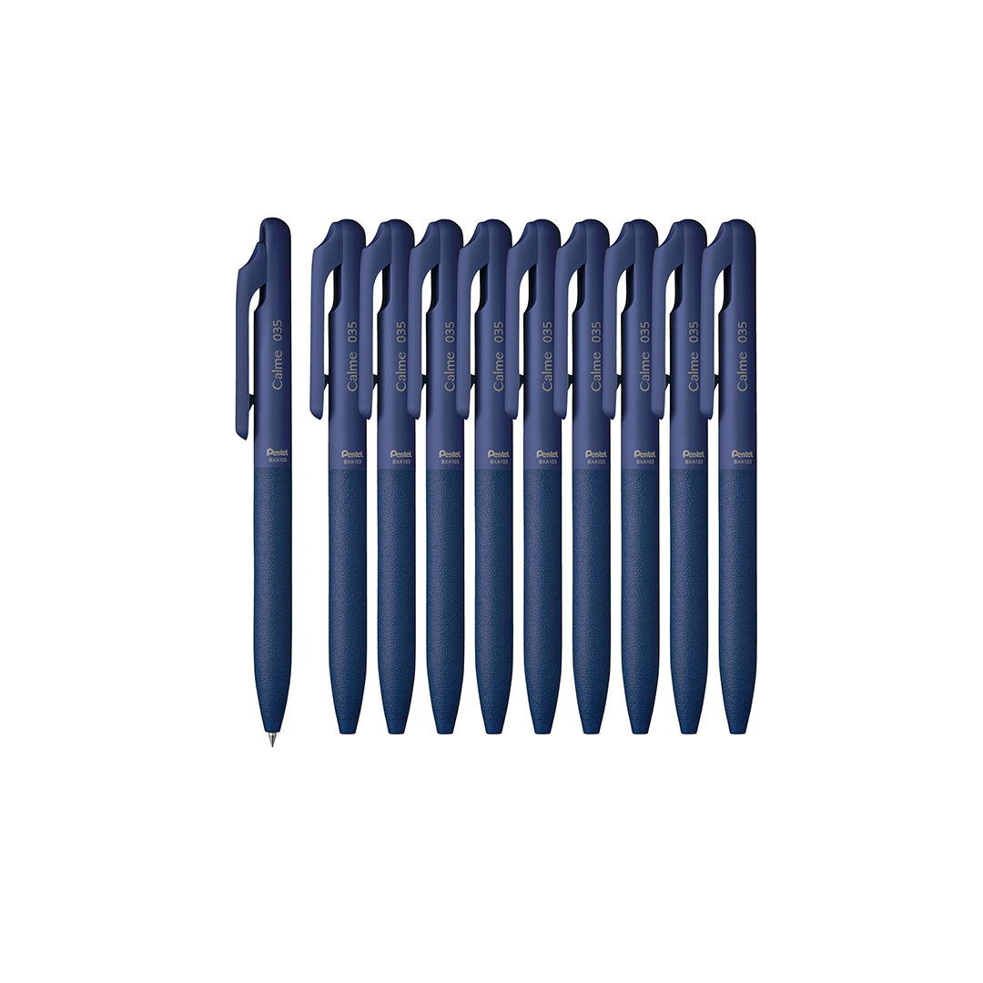 Pentel Calme Single Color Ballpoint Pen (Set of 10pcs)