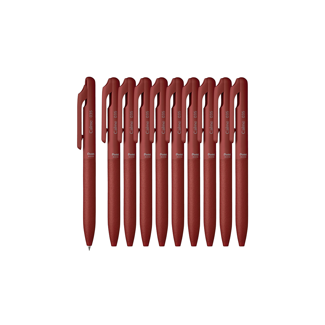 Pentel Calme Single Color Ballpoint Pen (Set of 10pcs)