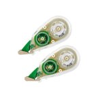 Two 60mm white eraser correction tape dispensers with green and white reels, shown on a plain white background.