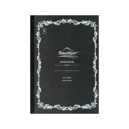 Black notebook with decorative border and 'Tamae River' branding on a white background