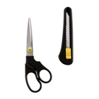 Sun-Star Stationery Scissors with Cutter – Black (S3725030)