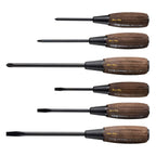 VESSEL Woody Penetrating Screwdriver Set – 6 Piece Boxed Set (336PS)