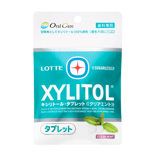 Lotte Xylitol Tablets Clear Mint 35g [10 Packs]